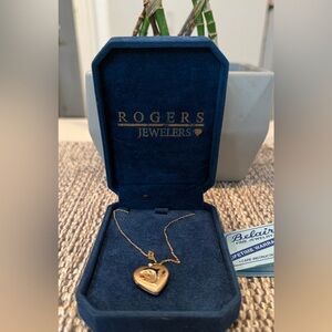 14k Gold Filled Heart Photo compartment Pendant Necklace